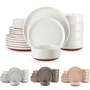 Axyaa Stoneware Dinner Set: TARA Collection, 18/36 PCS, Layered Glaze, 4 Color Options