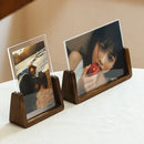 Axyaa Double-Sided Solid Wood Photo Frame with Acrylic Transparent Cover