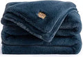 Axyaa Plush Faux Fur Reversible Throw Blanket Medium Weight Luxury Soft Bed Chair Blanket