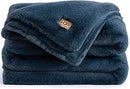 Axyaa Plush Faux Fur Reversible Throw Blanket Medium Weight Luxury Soft Bed Chair Blanket