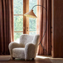 Axyaa Nordic Rattan Sofa Floor Lamp | Hand-woven Designer Light for Living Room