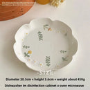 Axyaa Flower Ceramic Dinner Plate Kitchen Tableware Dish