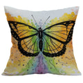 Axyaa Butterfly Pattern Linen Cushion Sleeve for Home Living Room Bedroom Sofa Car