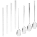 Axyaa Matte Stainless Steel Western Tableware Set - 8pcs