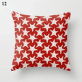 Axyaa Geometric Pillow Case: Modern Red Design for Home Decor