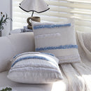 Axyaa Blue Jacquard Embroidery Sofa Pillowcase Cojines Throw Headboard Cover