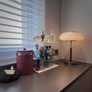 Axyaa White Glass Desk Lamp for Bedroom