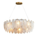 Axyaa Nordic Feather Crystal Chandelier LED Suspended Lamp