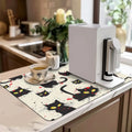 Watercolor Large Kitchen Drain Pad Quick Dry Absorbent Anti-slip Drying Mat by Axyaa