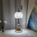 Axyaa Metal Crystal Acrylic Table Lamp - Retro Nordic Bedroom Decor