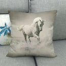 Axyaa Horse Print Cushion Covers: Animal Pillow Cases for Home Decoration