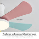 Axyaa Modern Nordic Ceiling Fan Light 5-Leaf LED Children Bedroom Decor