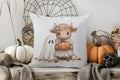 Axyaa Halloween Ghost & Floral Pillow Cover for Sofa, Bedroom, Car