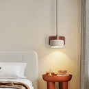 LED Wood Pendant Light Fixture by Axyaa - Modern Yellow Travertine Design for Bedroom, Restaurant, Living Room