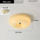 Axyaa Cream White Glass LED Ceiling Lamp - Nordic Style Home Decor