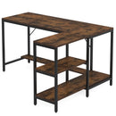 Axyaa L-Shaped Desk with Shelves: Reversible, Multi-Functional Gaming & Workstation for Home Office