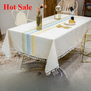 Axyaa Nordic Linen Tablecloth: Small Fresh, Simple, Rectangular Dining Table Cover