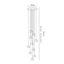 Axyaa Crystal Ball LED Chandelier for Living Room, Kitchen, Staircase, Mall, Villa, Hotel, Loft