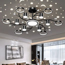 Axyaa Starry Sky Projection LED Chandelier for Modern Living Room Decor