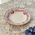 Axyaa Vintage Ceramic Plates Set - Medieval French Style Tableware for Breakfast and Desserts