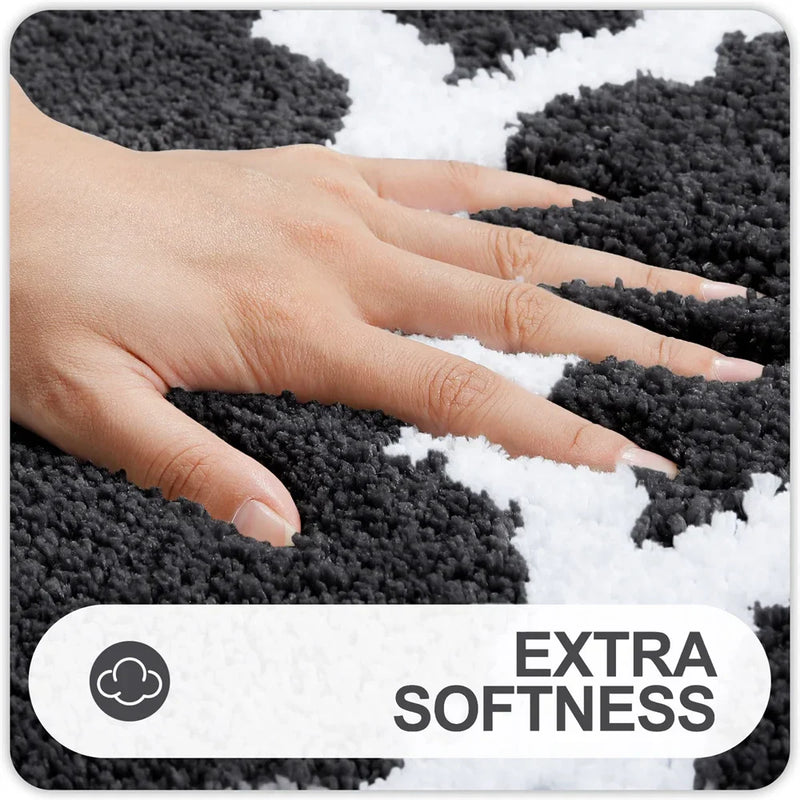 Luxury Axyaa Bath Mat Soft Microfiber Rug Anti-slip Shower Carpet Rugs