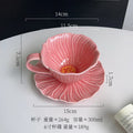 Axyaa European Ceramic Flower Coffee Cup & Saucer Set