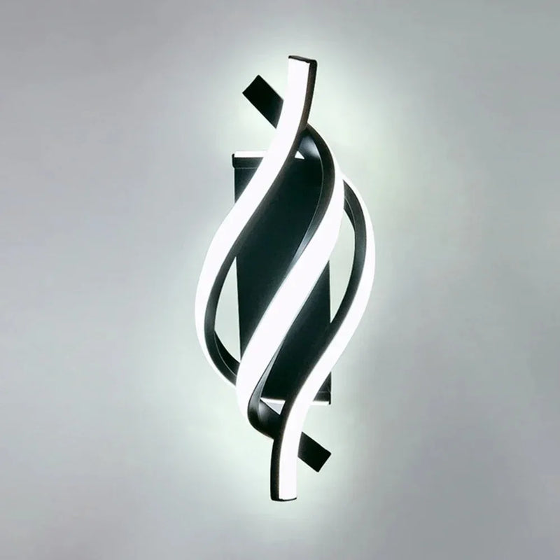 Modern LED Wall Sconce Light Dimmable Twist Design by Axyaa