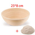 Axyaa Rattan Banneton Bread Basket - Handmade Dough Fermentation Wicker Bowl for Sourdough