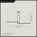 Axyaa Minimalist Linear Chandelier Pendant Light for Living and Dining Room Decor