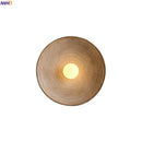 Axyaa Resin Round LED Wall Sconce Japanese Style Wandlamp