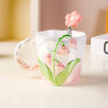 Axyaa Lily of The Valley 3D Flower Cup and Spoon Set