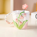Axyaa Lily of The Valley 3D Flower Cup and Spoon Set