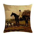 Axyaa Retro Horse Print Cushion Cover for Home Decor 45x45cm