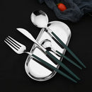 Axyaa 16-Piece Stainless Steel Cutlery Set Dinnerware Flatware Kitchen Tableware