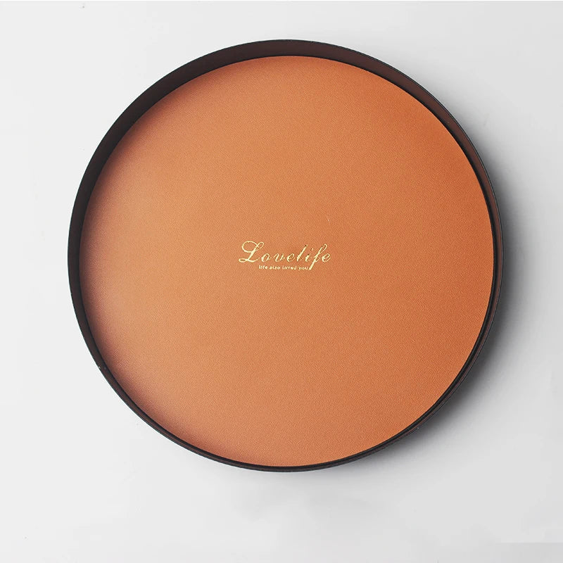 Axya Round Storage Tray for Home Decor and Jewelry Display