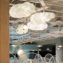 Axyaa Cloud Silk Cotton Pendant Lamp: Stylish LED for Kids' Room, Living, Restaurant Decor.