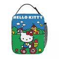 Axyaa Hello Kitty Insulated Lunch Tote for Travel Food Storage - Reusable Thermal Cooler