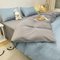 Axyaa Solid Purple Bedding Set - Soft Polyester Bed Linen Twin Queen Full Size