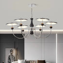 Axyaa Crystal Chandeliers LED Ceiling Hanging Lights for Living Room