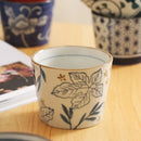 Axyaa Hand-painted Ceramic Coffee Mug, Wide Mouth Tea Cup, 200ML