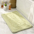 Axyaa Khaki Foam Bath Mat: High-Quality Rectangle Rug for Bathroom, Kitchen, or Bedroom