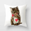 Axyaa Cartoon Cat Animal Sofa Cushion Cover - 45*45 Throw Pillow Home Decor