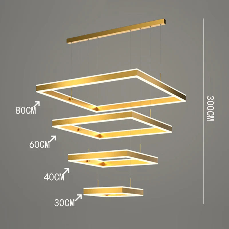 Axyaa Nordic Stair Chandelier Ceiling Light for Living Room Dining Room - Indoor Lighting