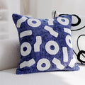 Axyaa Blue Jacquard Embroidery Throw Pillow Cover Cojines 45X45 - Decorative Living Room Cushion Covers