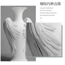 Axyaa White Ceramic Vase: Home Living Room Decor and Dining Room Centerpiece
