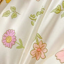 Axyaa Cartoon Floral Print Polyester Full Size Bedding Set with Soft Duvet Cover & Flat Sheet