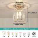 Axyaa Nordic Crystal Ceiling Light: Modern E27 Fixture for Bedrooms, Corridors, Restaurants