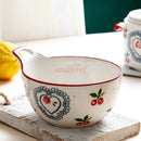 Axyaa Ceramic Breakfast Bowl - Small Family Cereal Baby Food Dish