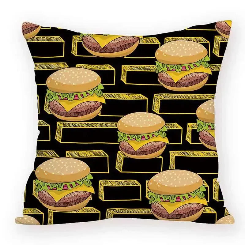 Axyaa Cartoon Animal Food Cushion Cover 45X45CM