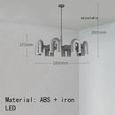 Axyaa U-shaped Tube Chandelier: Modern Scandinavian Pendant Light
